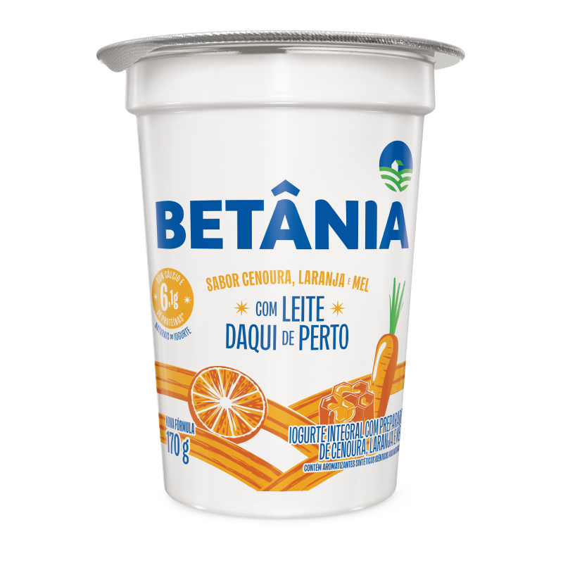 Iogurte Integral com Laranja, Cenoura e Mel